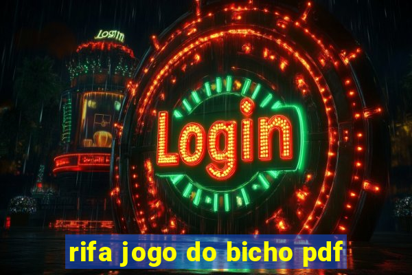 rifa jogo do bicho pdf